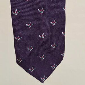 Austin Reed Regent St London Purple Mallard Duck 3" Handmade Necktie Tie 54"